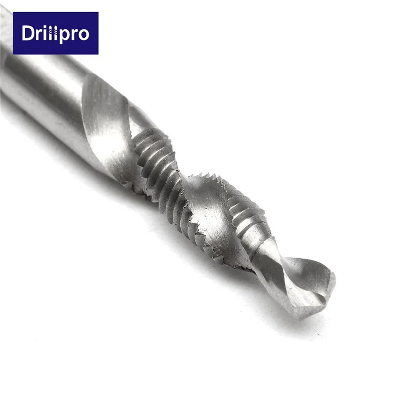 Drillpro 6 шт./компл. рука Метчик с шестигранным хвостовиком винт из быстрорежущей стали спираль точки нитки метрической зажигания сверла M3 M4 M5 M6 M8 M10 ручной инструмент