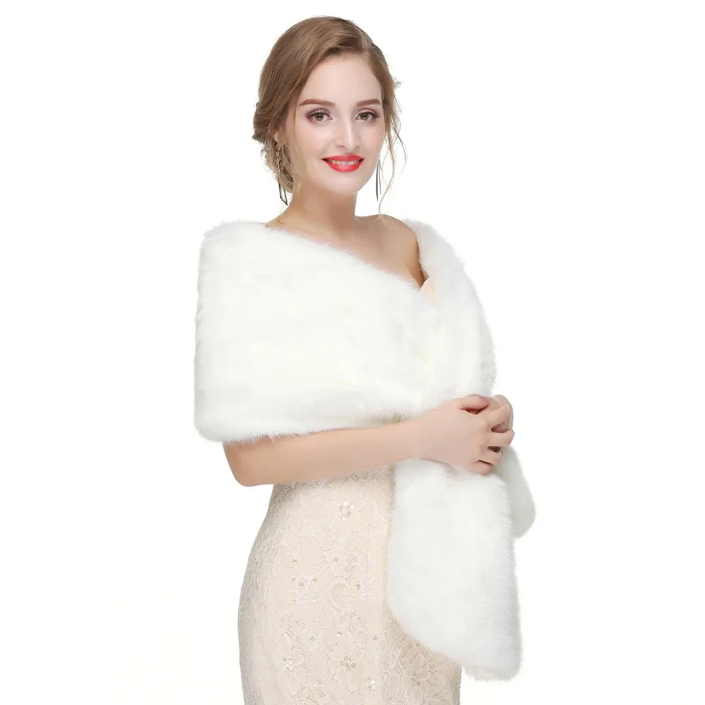 Forevergracedress элегантные мягкие осенне-зимние свадебные обертывания из искусственного меха, куртки-болеро Свадебные пальто шали шарфы PJ451