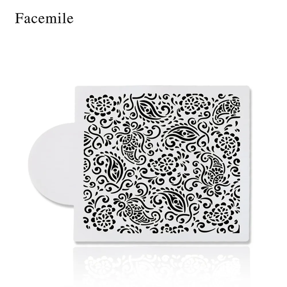 Facemile 15x19 см Торт plastic пластиковые розы печенье Airbrushin трафарет для украшения торта