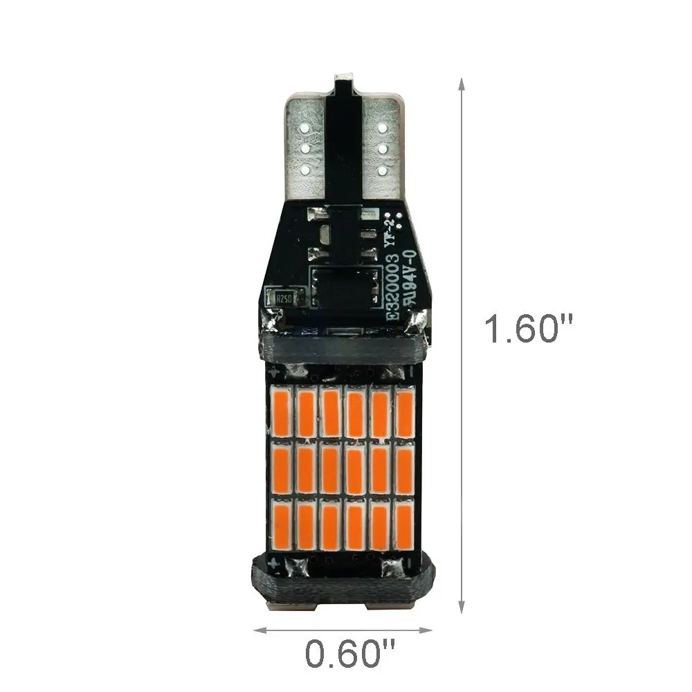 Высокая мощность 10 шт. T15 45 SMD 4014 светодиодный 360MA W16W Canbus error free неполярный Авто