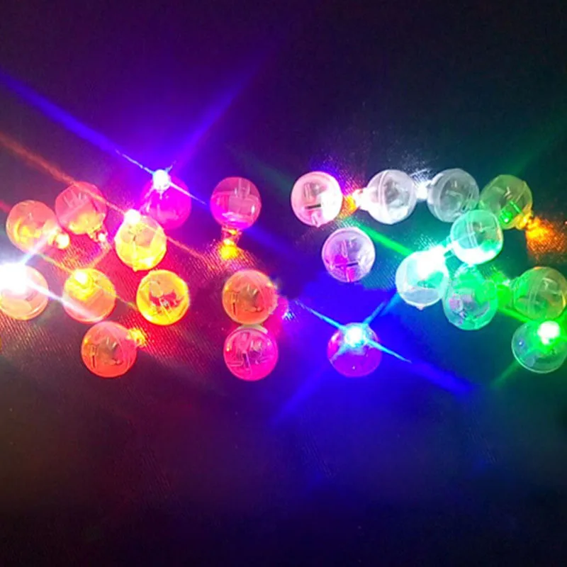20 шт. цветная круглая мини светодиодная RGB Вспышка шар лампа положить в бумажный