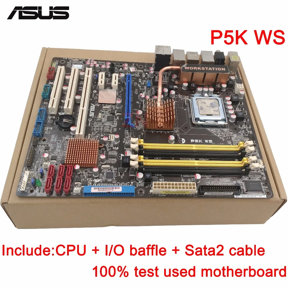 original Used Server motherboard For Asus P5K WS Socket 775 Maximum 4*DDR2 8GB 6xSATAII ATX | Компьютеры и офис