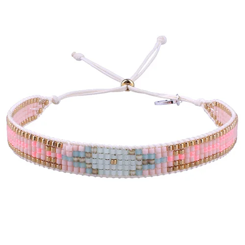 AZXK-181603H KELITCH Charm Bracelets Girls MIyuki Beaded Exquisite Friendship Bracelet New Crystal Bracelets - Окраска металла: AZXK-181603H