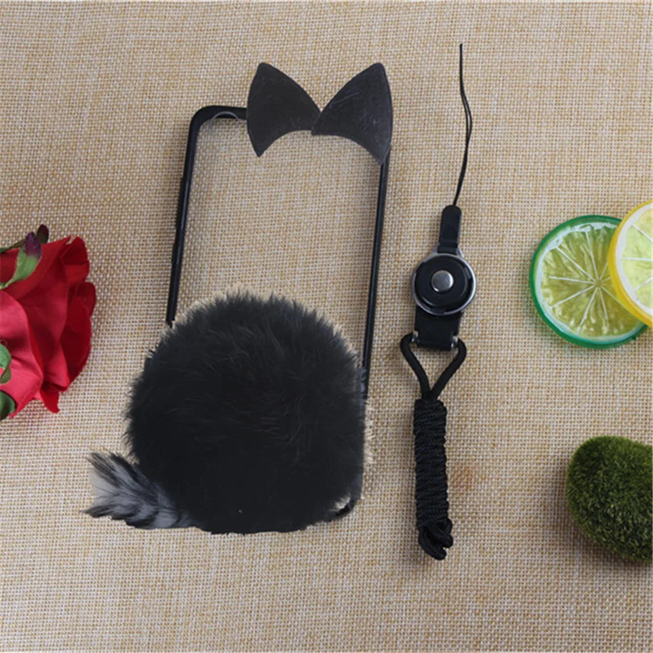 TENENELE Phone Case 5.5'ɿor Huawei Honor 5A Cute Fur Furry Ball Rabbit Cover Soft Silicone Coque Cases For Honor5A |