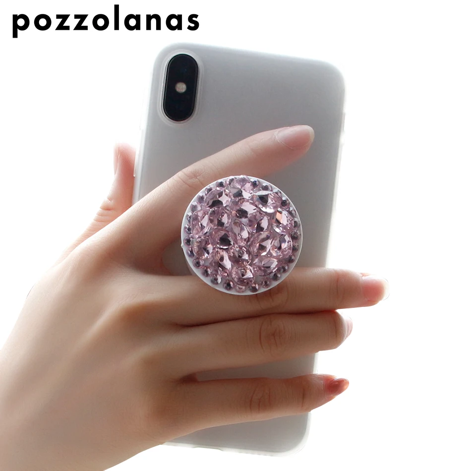 Pozzolanas Алмазный Блестящий держатель для телефона Подставка смартфона Iphone Samsung и
