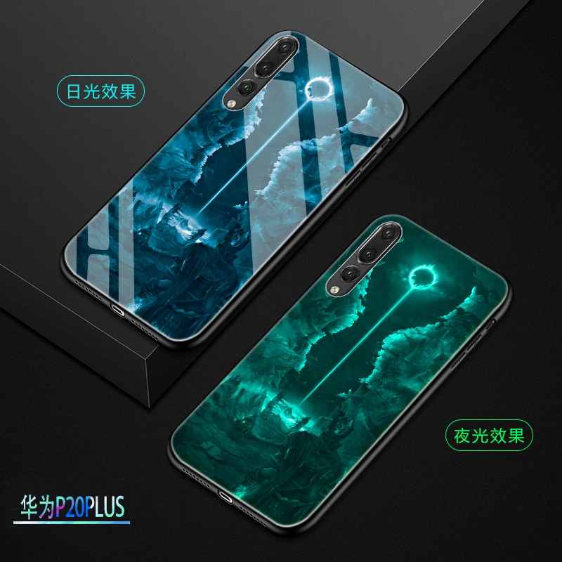 Для huawei P20 Pro P20Lite чехол Роскошный светящийся жесткий защитный чехол из закаленного стекла чехол для huawei p20 lite полный Чехол - Цвет: style 07