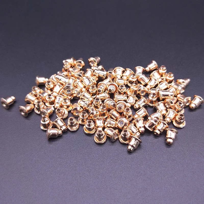 100pcs Earring Backs 50 шт. серьги-гвоздики чаша иглы с круг 100 шт. пусеты для серёжек 100 шт. Открытый круг соединительные кольца DIY ювелирные аксессуары ‒ серёжки - Цвет: 100pcs Earring Backs