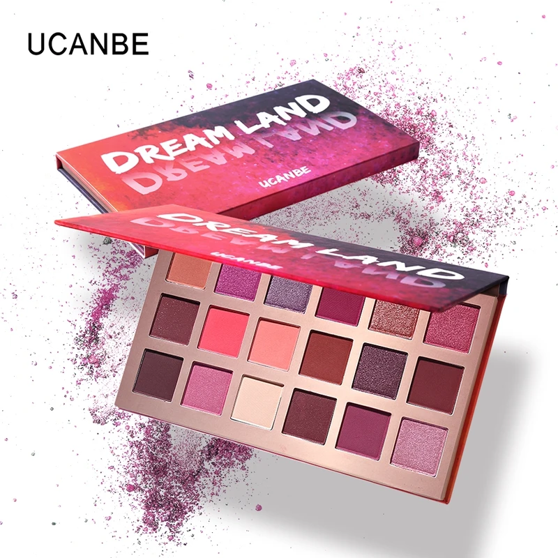 Брендовые мерцающие матовые тени для век UCANBE Dreamland палитра макияжа 18 цветов