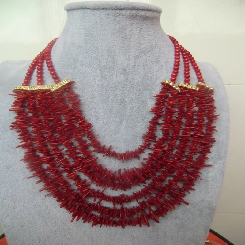 Hot! New design - fashion / party natural red coral necklace D4R8 | Украшения и аксессуары