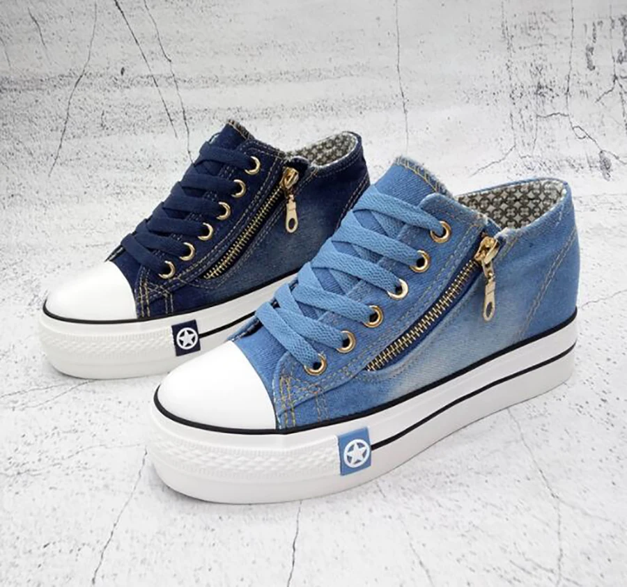 Женские туфли на толстой подошве увеличивающие рост с низким верхом новые