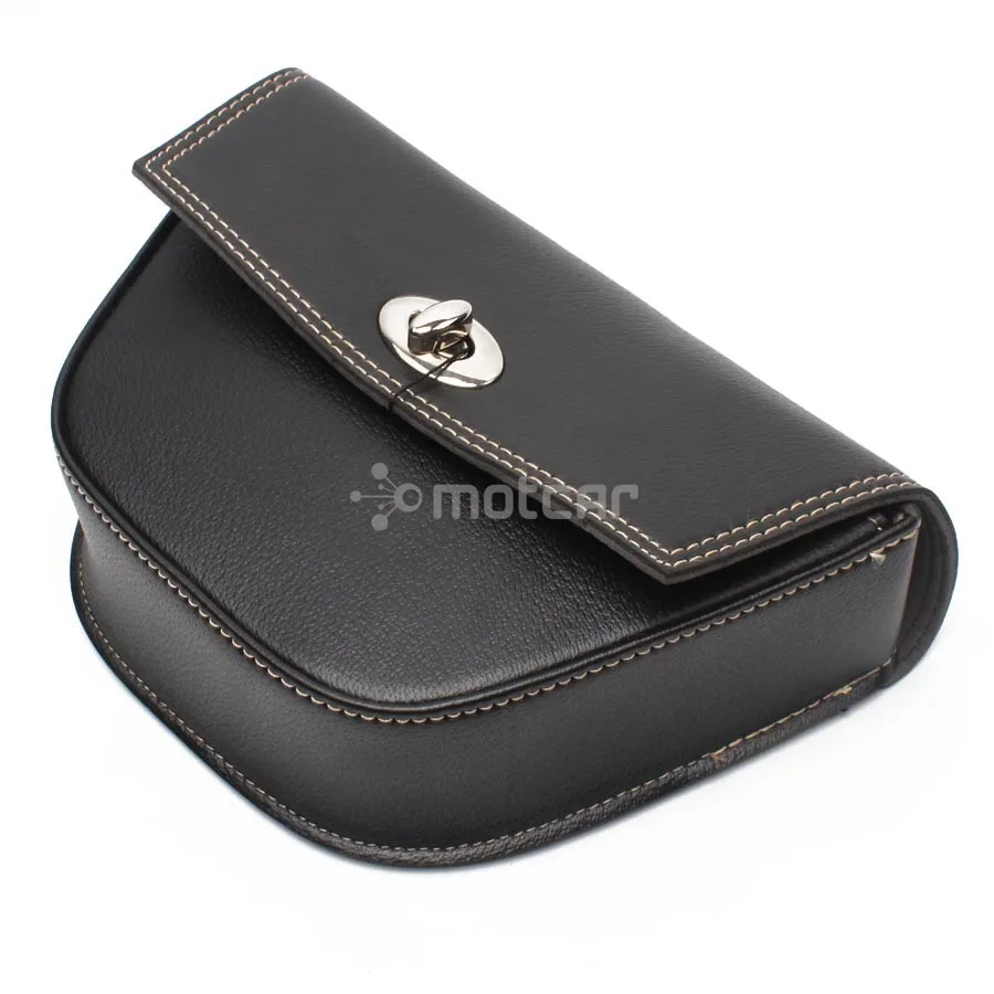 Universal For Harley Kawasaki Honda Suzuki Cafe Racer ATV Motorcycle Black PU Leather Tool Bag Saddle Bags |