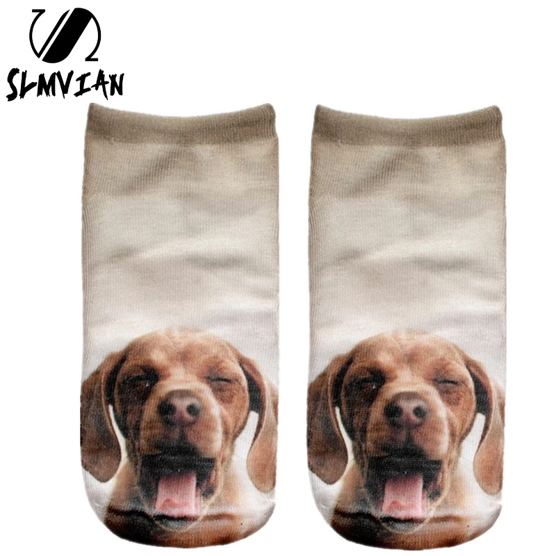 SLMVIAN3D с животным принтом для мужчин и женщин носки Повседневное милые животные
