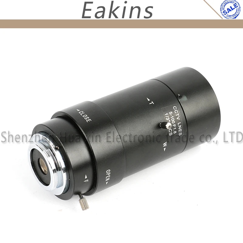 5 100 мм 1/3 &quotF1.8 промышленная камера ручной диафрагмы зум фокус объектив для CCD CMOS