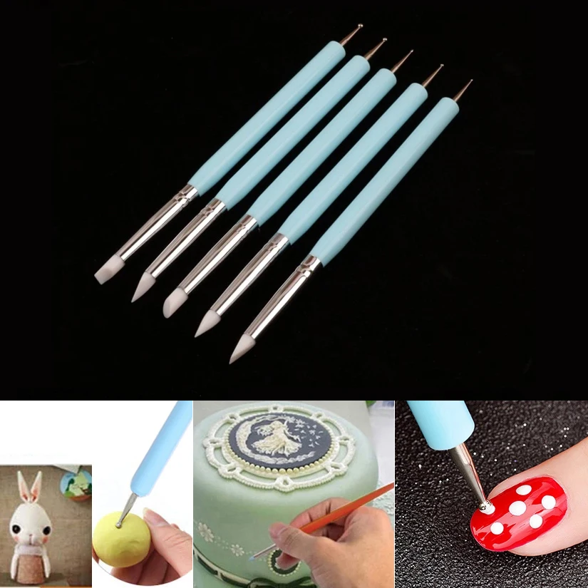 5 шт. двухсторонние инструменты для моделирования тортов набор силиконовых