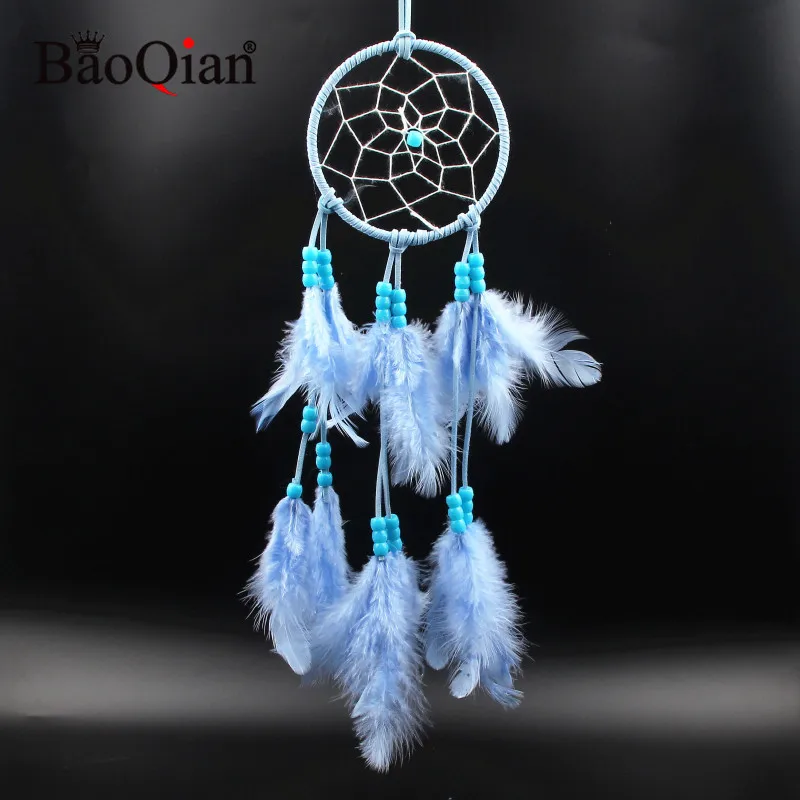 Blue DIY индийский Ловец снов колокольчики дома Висячие ремесло подарок Ловец снов украшение Подвесные Украшения для автомобиля - Цвет: Blue