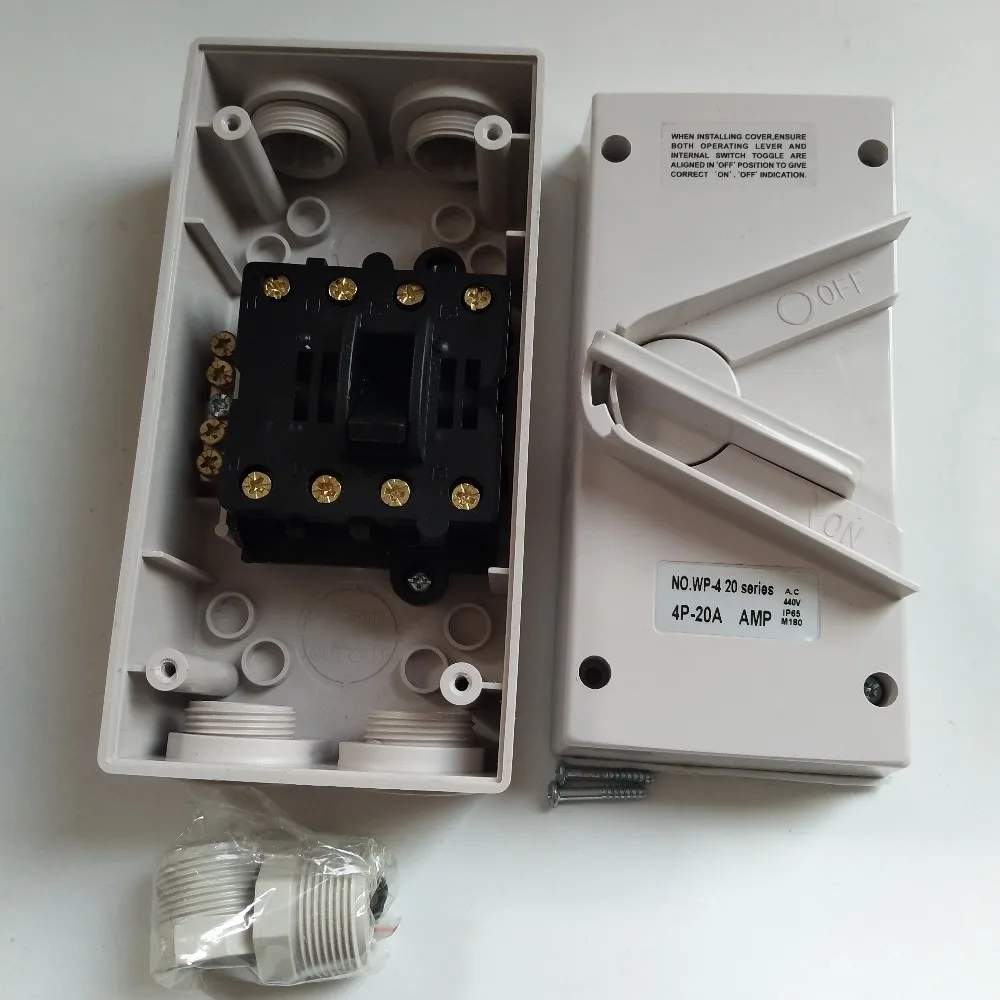 IP65 1 P 2 P 3 P 4 полюса 20A 35A защита от атмосферных воздействий Водонепроницаемый наружный выключатель