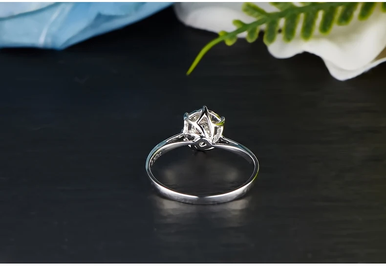 Ювелирные кольца с бриллиантами с эффектом 0.5CT для женщин, 18 K, белое золото, 0.04CT, поворотные руки, роскошные Изящные ювелирные кольца из белого золота