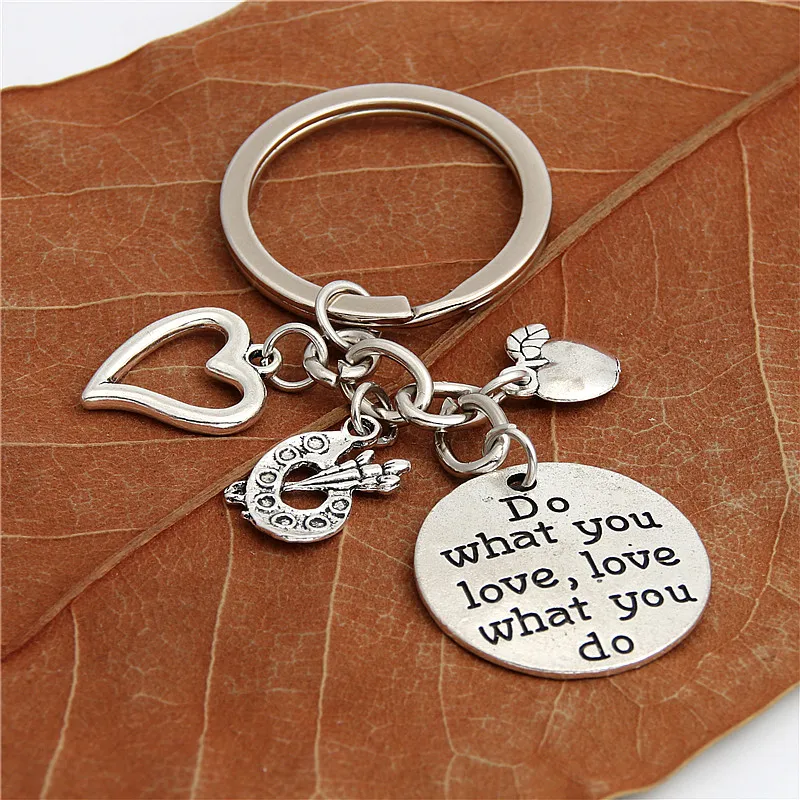1 шт. брелок для художников Apple Charms paintbrush Keyring Paints брелки художника сделать то что