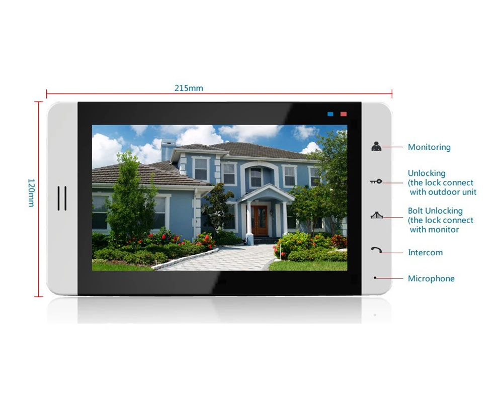 Видеодомофон 7 дюймовый монитор домофон камера из алюминиевого сплава сканер
