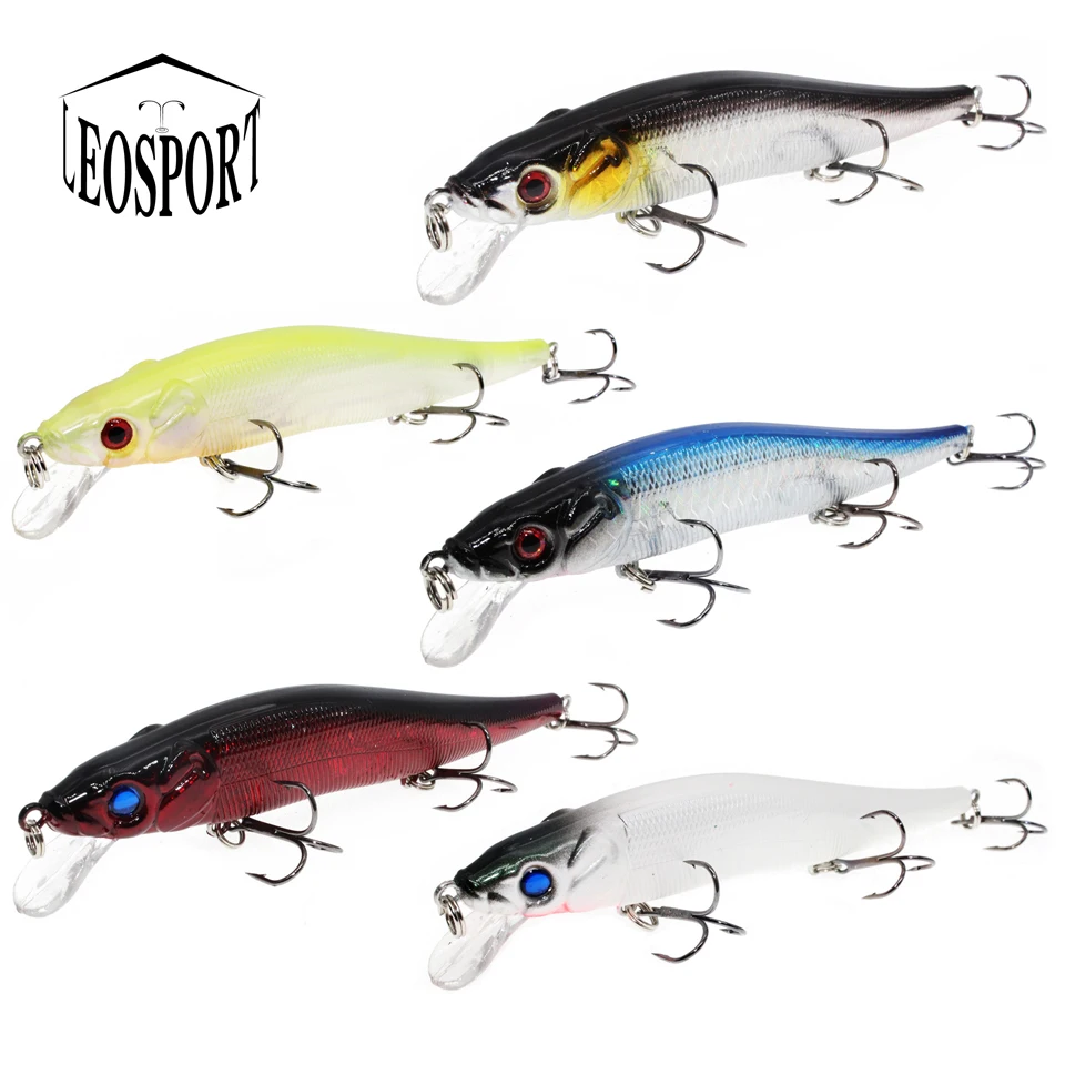 

LEOSPORT New Arrival 1pcs Fishing Lures 11.5cm/14.5g Hard Baits 5 Colors AvailablePlastic Minnow Models Fishing Tackle Wholesale