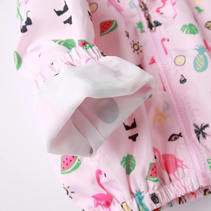 Girls Hooded Jackets Unicorn Flamingo Animal Print Kids Jacket for Coat Windbreaker Children Outwear Baby Girl Clothes |