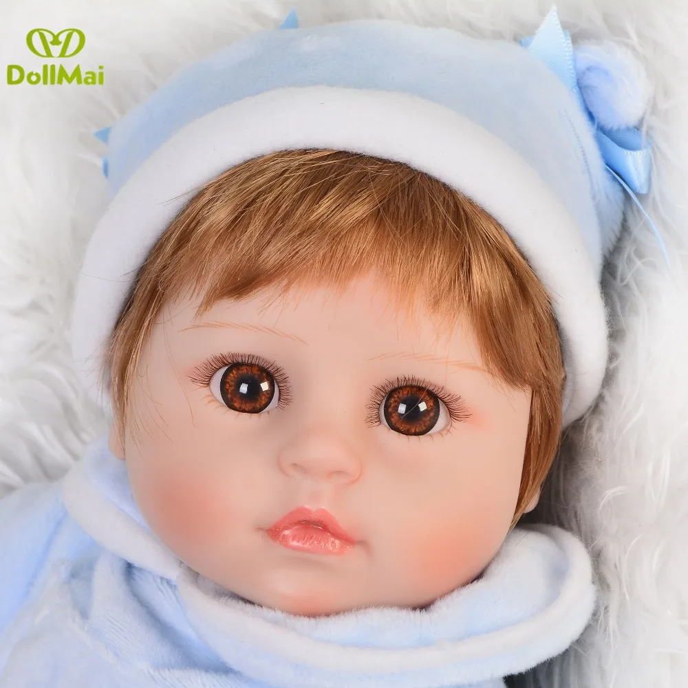 Реалистичная детская кукла-реборн из мягкого силикона 18 дюймов 43 см | Игрушки и