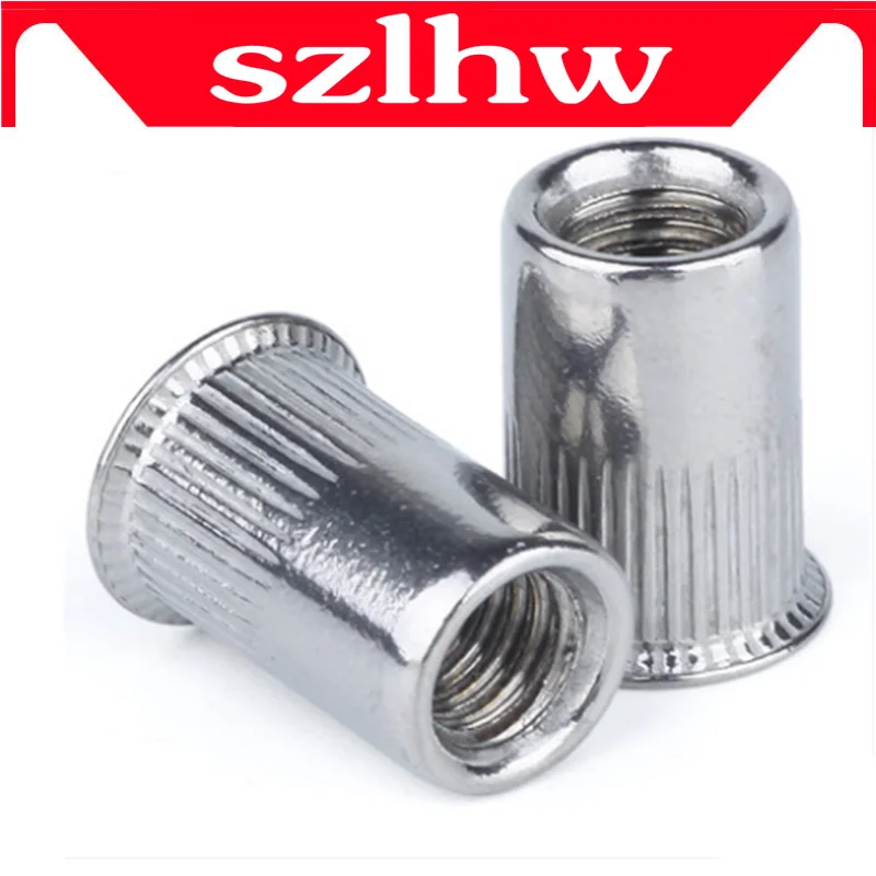 Высокое качество 100 шт. M5 алюминиевый сплав Rivnut плоская головка заклепки с