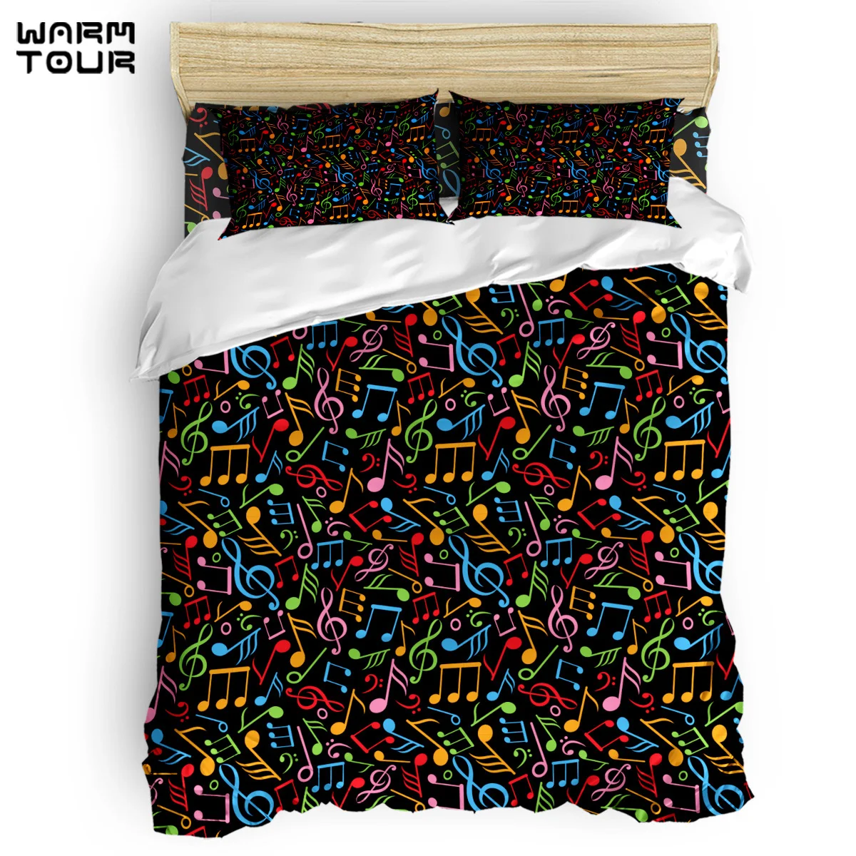 Пододеяльник WARMTOUR набор из 4-х предметов пододеяльник с цветной надписью и на