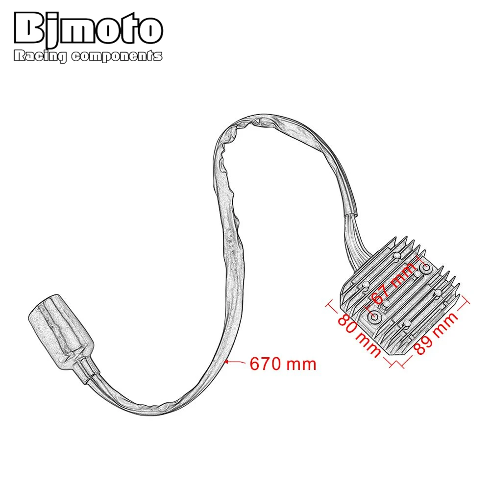 

BJMOTO Motorcycle Voltage Regulator Rectifier For Honda VT750 Shadow VT750DC 2001-2007 31600MCRA01