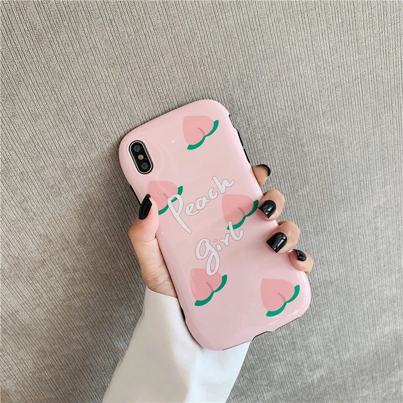 GlamPhoneCase маленький свежий персиковый чехол для телефона авокадо iPhone X XS Max XR Мягкий
