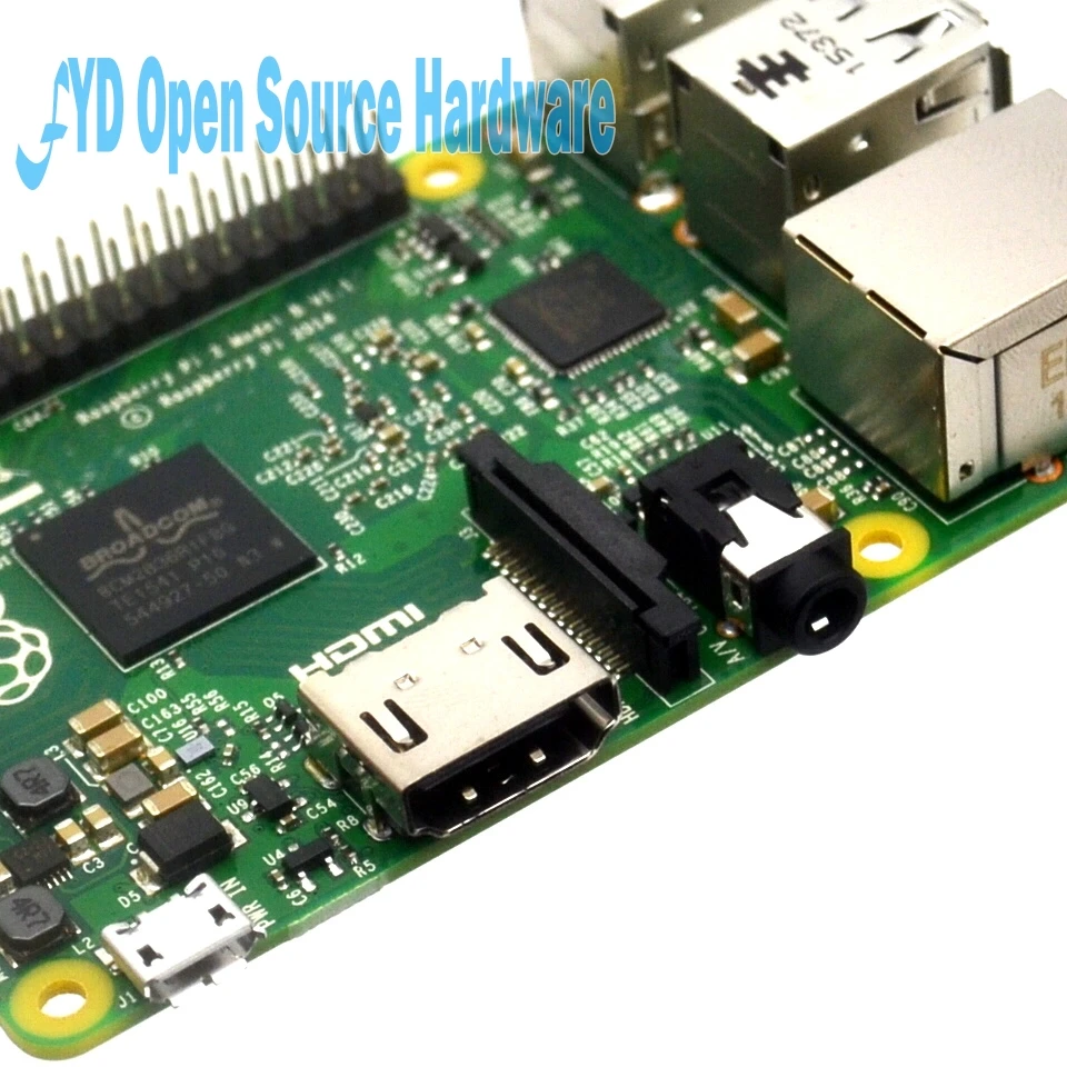 Оригинальный Raspberry Pi 2 Model B 1GB RAM 900Mhz четырехъядерный ARM Cortex A7 в 6 раз быстрее чем