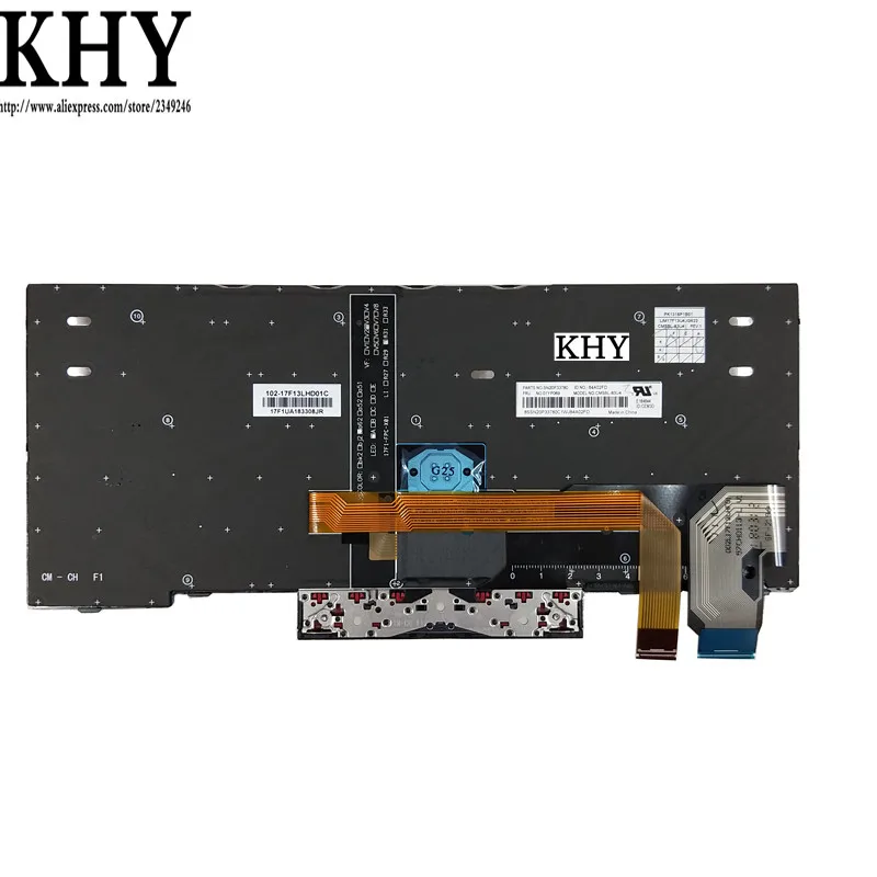 Оригинальная подсветка клавиатуры США для ThinkPad X280 A285 X390 X395 L13 Yoga S2 5th 01YP040 01YP120 01YP200 -