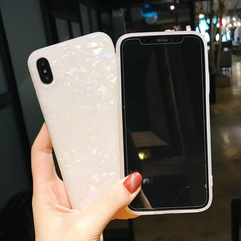 Роскошный цветной чехол для телефона с раковиной iphone 7 Plus Модный милый мягкий iPhone