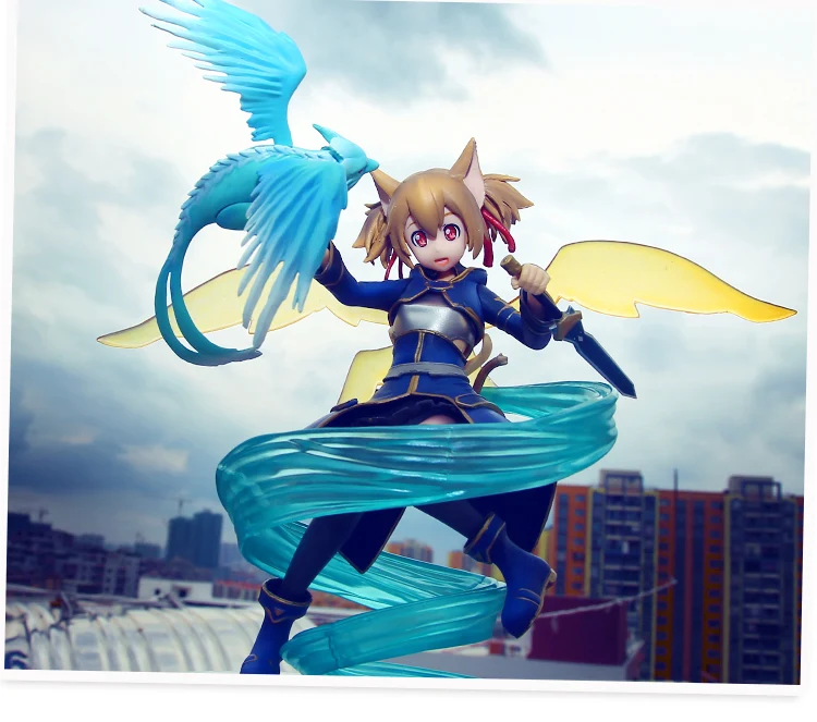 18 см забавные Рыцари аниме меч искусство онлайн II Silica ALO ver. Фигурка из ПВХ 1/8
