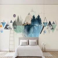 modern abstract geometric art wallpaper 3d hand painted creative wall painting living room bedroom self adhesive waterproof 3 d