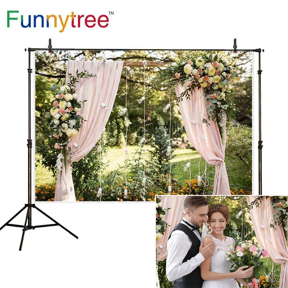 Фоны Funnytree для фотосъемки природный розовый занавес светлая Роза - Цена: 