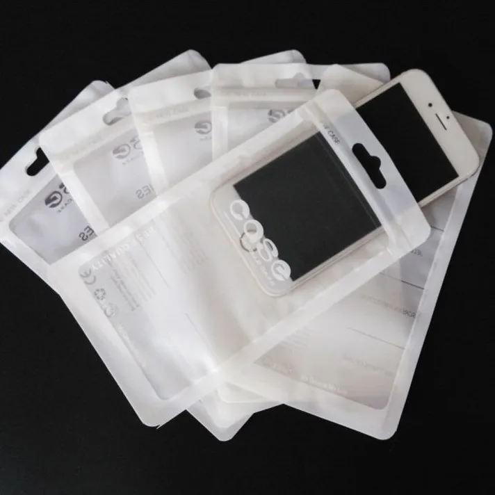 

1000pcs 11*19cm Reusable Zip Lock cellPhone Shell Event Packaging bags with Hang Hole Mobile Phone Case Plastic Zipper Pouch bag