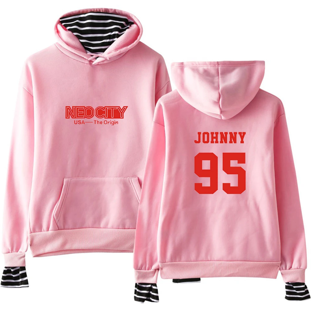 

Nct 127 Idol Long Sleeve Fake two-piece Streetwear Men/Women Fashion Hoodies kpop Women Hoodies sweatshirt Letter printed