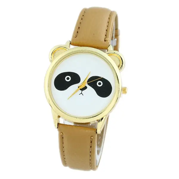 Женские Аналоговые кварцевые часы Gnova с платиновым принтом панды и забавным