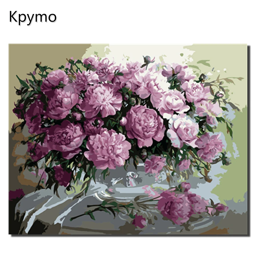 Фото Kpymo DIY картина маслом в рамке по номерам цветы картины холст для гостиной стены Kpymo DIY картина маслом в рамке по номерам цветы картины холст для гостиной стены