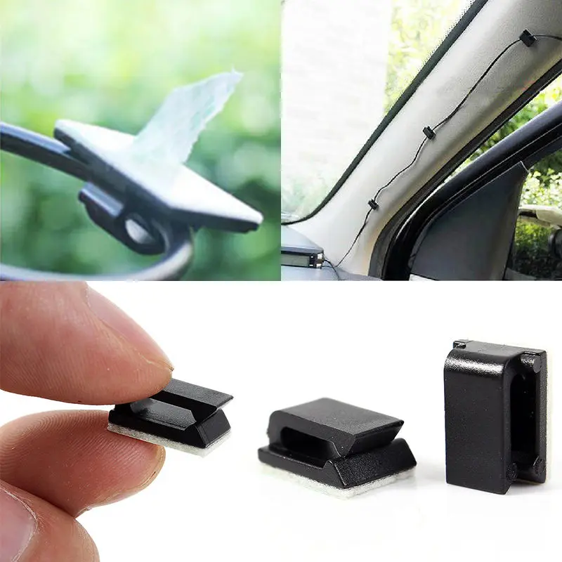 2023 15pcs Arrival Car Drop Adhesive Cable Cord Holder Wire Clamp Management Clips Mayitr cable organizer cable protector