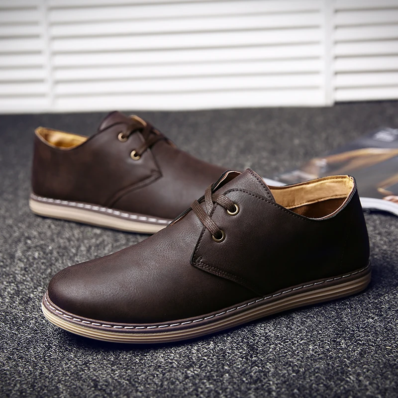 2016 Winter Loafers Men Oxford Flat Shoes brand Moccasins Leather Casual zapatos hombre | Обувь