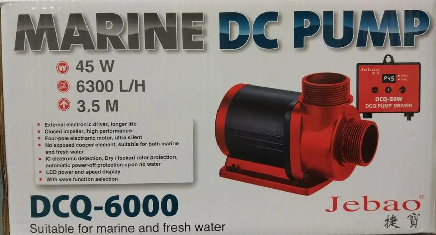 Jebao DCQ-5000 ЖК-дисплей управляемый DC возвратный водяной насос для морского аквариума отстойный насос для аквариума волновой производитель 5000л/ч - Цвет: DCQ-6000