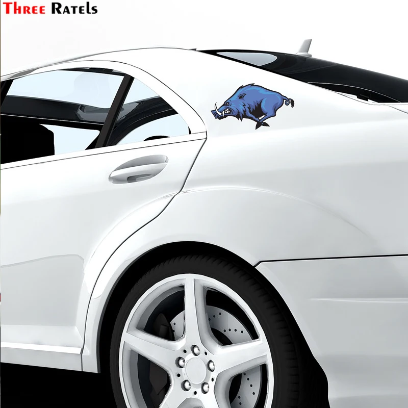 Three Ratels LCS383# 15x8.3см Сердитая дикая свинья полноцветные наклейки на авто машину