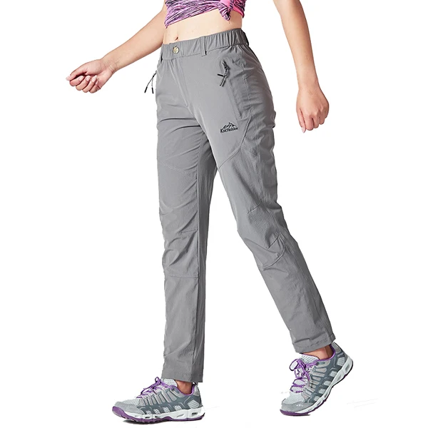 Women Gray RAY GRACE весенне-летние штаны для влюбленных, быстросохнущие эластичные дышащие штаны для походов, альпинизма, альпинизма, мужчин и женщин, рыбалки - Цвет: Women Gray