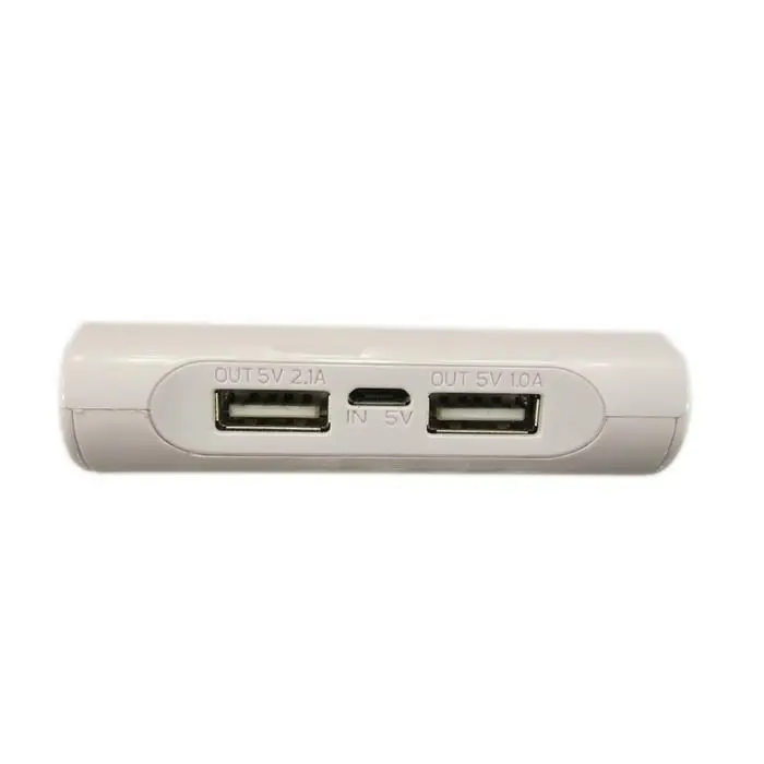 Зарядное устройство 6000 mAh 8000 power Bank 18650 Dual USB быстрая зарядка светодиодный фонарик