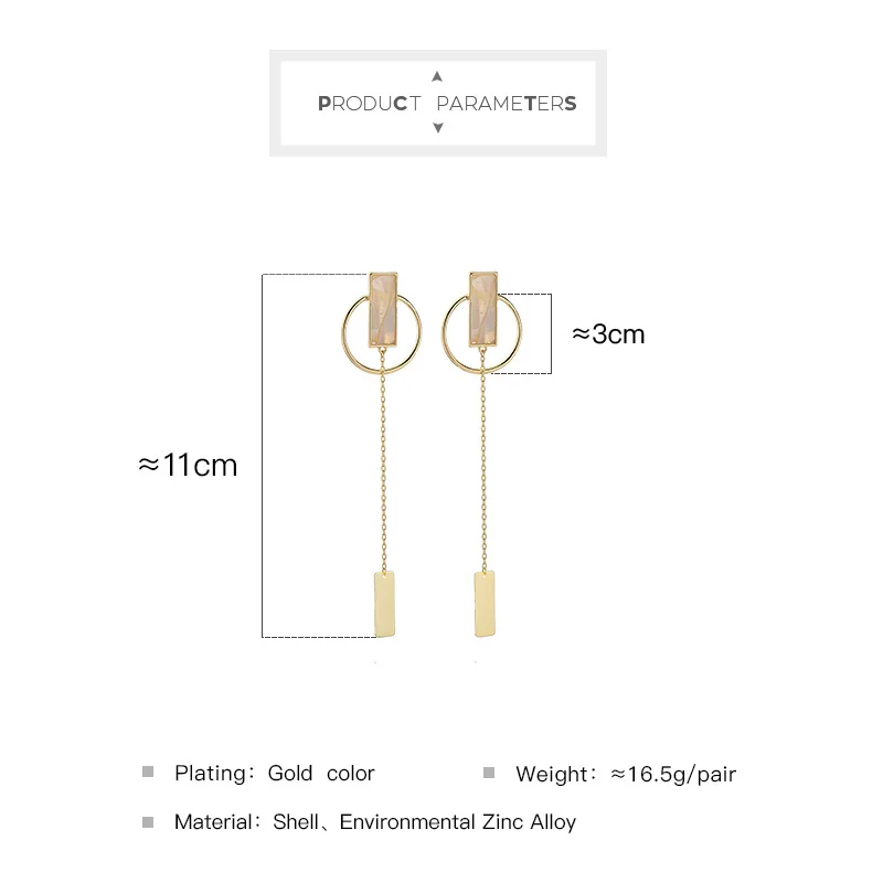 Новые модные длинные висячие серьги в стиле панк для женщин золотые