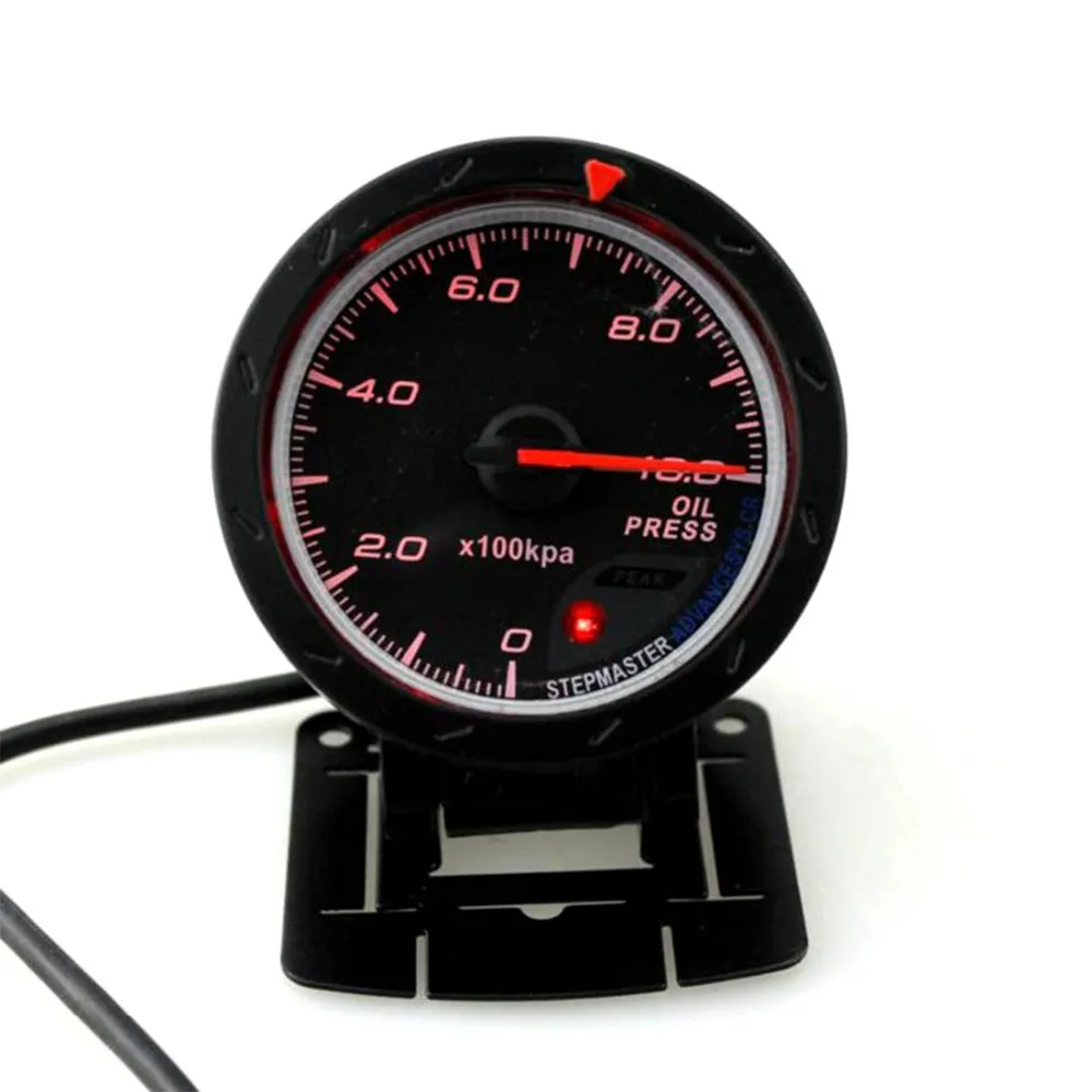 12V автомобильный универсальный черный манометр масла 60 мм с кронштейном