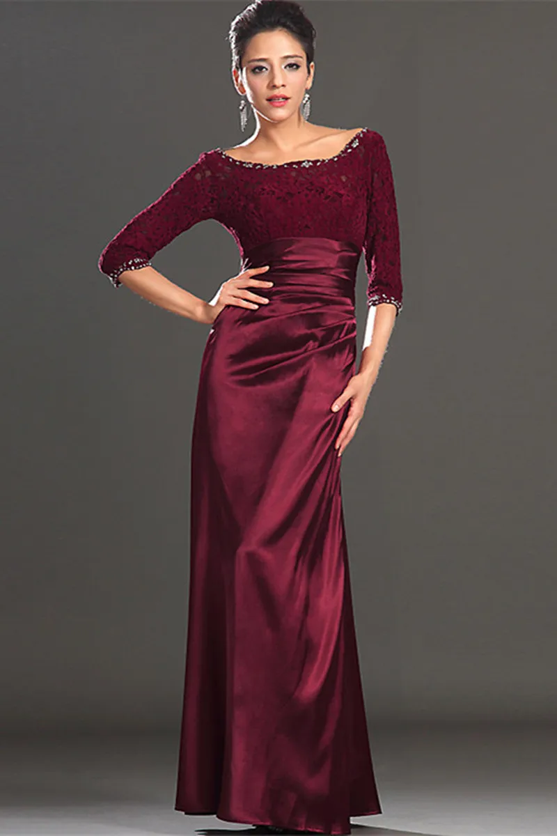 Платья для выпускного вечера 2019 Ever Pretty с рукавом три четверти кружевное Тюлевое