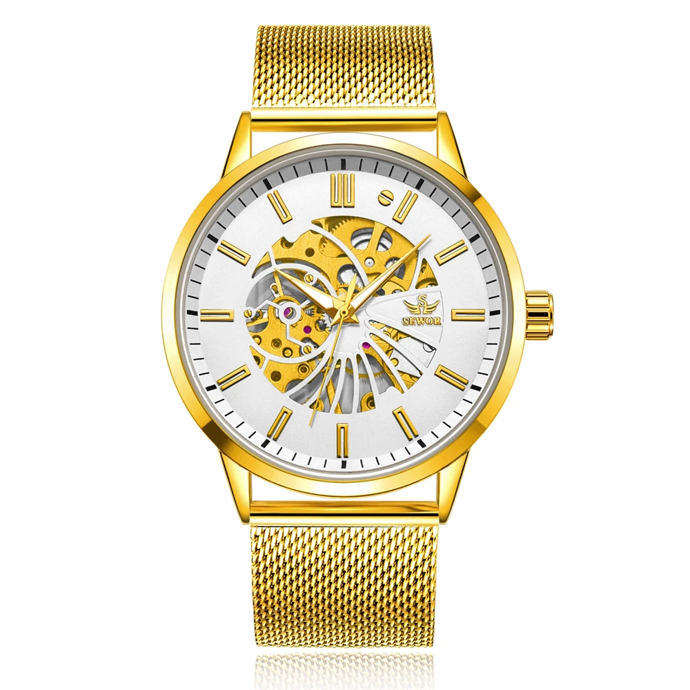 Мужские механические часы-скелетоны из нержавеющей стали в стиле стимпанк |